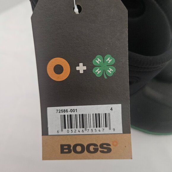 4-H Bogs Boots - Black - Youth Size 4 - 100% Waterproof - New In Box - Picture 8 of 9